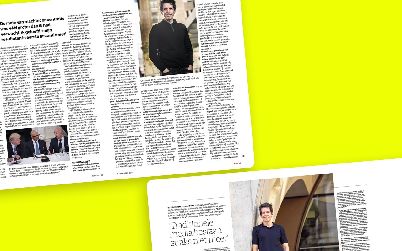 Martin Andree mit Beiträgen in der internationalen Presse